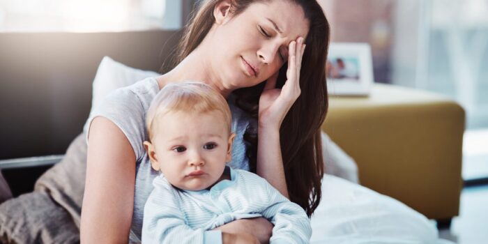 Shot of a mother and her baby boy at home